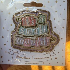 Stoney Clover Lane Disney Parks "It's a Small World" Pastel Glitter Patch